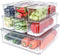 10 Pack Fridge Organizer, Stackable Refrigerator Organizer Bins with Lids, BPA-Free Produce Fruit Storage Containers for Fridge Organizers and Storage Clear for Food, Drinks, Vegetable Storage