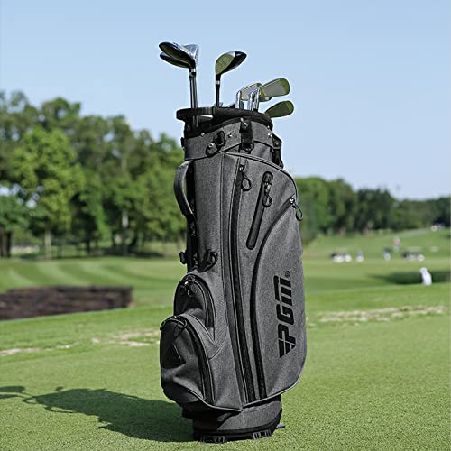 PGM Men's Complete Golf Club Sets - 12 Pieces - 3 Wood (#1,3,5), 1 Hybrid (#4H), 6 Irons(#5,6,7,8,9,PW), 1 Sand Wedge (52°), 1 Putter - Golf Stand Bag - Titanium Club Head, Graptlite Shaft