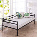 Zinus Marie Metal Single Daybed | Strong Steel Frame Indoor Split-Rail Day time Beds Frame Furniture, Black