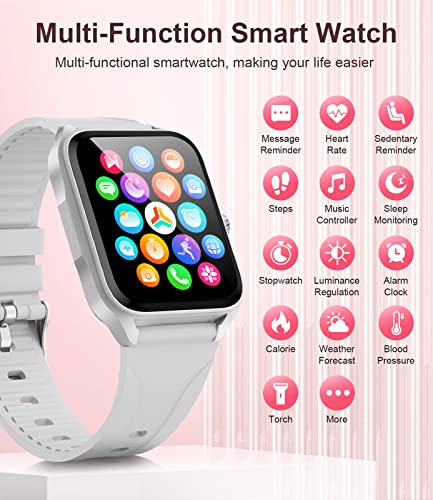 LIGE Smart Watch for Women Men (Answer/Make Calls), 2023 Newest 1.83 Inch Fitness Tracker, Heart Rate/Sleep Monitor/Pedometer/Calories, Multiple Sports Modes, Waterproof Fitness Watch for Android iOS