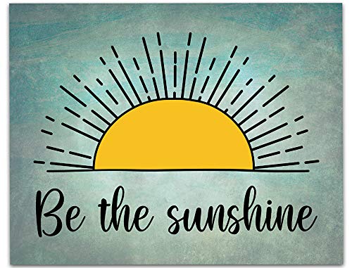 Be The Sunshine Wall Art 14"x11", Uplifting UnFramed Wall Art Print. Ideal Kitchen, Dining Room, Coffee Bar, or Lounge Home Decor