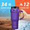 Zibtes 40oz Insulated Tumbler With Lid and Straws, Stainless Steel Double Vacuum Coffee Tumbler With Handle, Keeps Drinks Cold up to 34 Hours or Hot for 12 Hours(Glitter Purple 1 pack)