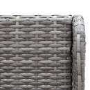 vidaXL 2X Garden Corner Sofas Durable Outdoor Patio Balcony Terrace Yard Backyard Seating Lounge Seat Sitting Furniture Poly Rattan Grey