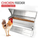 8.2L Galvanized Automatic Chicken Food Feeder Auto Treadle Self Opening Feed