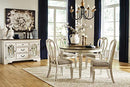 Signature Design by Ashley Realyn Dining Room Extension Table, Chipped White