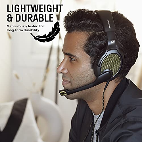 DROP + Sennheiser PC38X Gaming Headset — Noise-Cancelling Microphone with Over-Ear Open-Back Design, Velour Earpads, Compatible with PC, Gaming Consoles, and Mobile Devices, Black