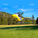 OMPHOBBY M2 EVO RC Helicopter for Adults Dual Brushless Motors Direct Drive 6CH RC Helicopter Remote Controlled Outdoor 3D Remote Control Aeroplane Upgraded Mini Drone BNF (Orange)