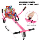 LJX Hoverboard Seat Attachment, Go Kart, Hoverboard Accessories for 6.5” 8” 10” Two Wheel Self Balancing Scooter, Suitable for Kids & Adults(Pink)