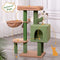 MeowSir Cat Tree Cute Tower Cactus Scratching Post with Large Top Perch Comfy Hammock Private Condo Fully Natural Sisal and Dangling Bell Ball for Indoor Cats- Khaki Green Khaki (YL-MSCT36XRZ10GN-US)