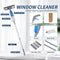 Window Squeegee Cleaner Tool with Spray, 3-in-1 Window Washer Cleaning Kit with Extension Pole, 74.8" Telescopic Window Wiper with Bendable Head, Glass Cleaning Tools for High Window Indoor/Outdoor