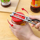 Adjustable Stainless Steel Can Opener, Multifunctional Stainless Steel Can Opener Jar Lid Gripper, Non-Slip Design Bottle Opener，Manual Jar Bottle Opener Kitchen Accessories