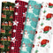 ZINTBIAL Funny Christmas Wrapping Paper for Kids Adults - Xmas Gift Wrap with Red/Black Plaid Snowman, Polar Bears, Cute Santa, and Christmas Train Designs - 20 x 29 Inches, 8 Folded Sheets - Recycled, Easy to Store