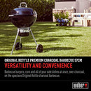 Weber Original Premium Kettle Charcoal Barbecue - 57cm Black - Enjoy the Distinct Flavour of a Charcoal BBQ with the Original Weber Charcoal BBQ Grill