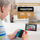 Gigastone 256GB Micro SD Card, 4K Game Turbo, MicroSDXC Memory Card for Nintendo-Switch Compatible, R/W up to 100/60MB/s, UHS-I U3 A2 V30 C10