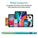 Stylus Pen for Touch Screens, Active Digital Pens Rechargeable 1.5mm Fine Tips Smart Pencil Compatible with iPad iPhone and Most Tablet with Glove by OOCLCURFUL (Blue+Light Green)