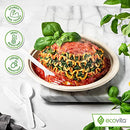 100% Compostable Disposable Spoons Biodegradable Cutlery Set - 140 Large Utensils (6.5 in.) EcoFriendly Durable and Heat Resistant with Convenient Tray by Ecovita