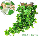 Ageomet 3pcs Artificial Hanging Plants, 3.6ft Fake Ivy Vine for Wall House Room Indoor Outdoor Decoration (No Baskets)