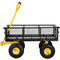 VEVOR Steel Garden Cart 408kg Heavy Duty 900 lbs Capacity with Removable Mesh Sides to Convert into Flatbed, Utility Metal Wagon with 180° Rotating Handle and 10 in Tires, Perfect for Garden