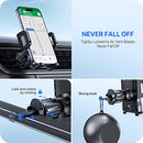 【Never Fall Off 】Miracase Car Phone Holder, Universal Mobile Phone Holder for Car, Car Phone Mount Compatible with iPhone 14 Pro Max 13 12 11 X XR Samsung and More Phones (Black)