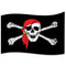 SHATCHI 5x3ft Flag Smiley Emoji/Jolly Roger Rum Spooky Halloween Christmas Treasure Hunt Kids Banner Table Cover Party Decorations, Red Scarf Skull