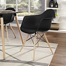 Modway, Wood, Black, One Dining Armchair