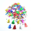 SHATCHI 14 Gram Christmas/Tree/Snowflake/Heart/Holly Leaves Table Confetti Foil Metallic Multicolour Birthday Xmas Holiday Festive Party Decorations, 14g