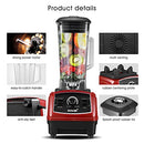 Maxkon 2200W High-Speed Blender, 2L Jug Smoothie Maker Food Mixers Juicer,Red