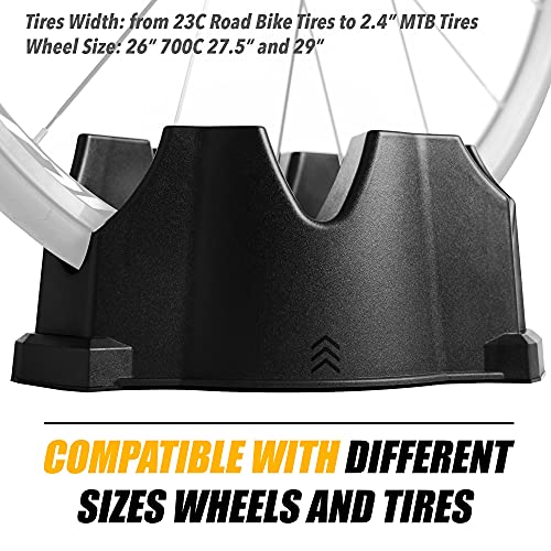 CyclingDeal Indoor Trainer Bike Front Wheel Riser Block - 3 Different Heights Levelling Block Training Stabilizer - Stationary Bike Holder Stand Accessories for All Indoor Bicycle Cycling Trainers