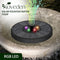 NOVEDEN Solar Fountain Water Pump for Bird Bath with RGB Color LED Lights - Sustainable, Anti-Drift Design, Easy to Clean, Black