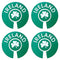 Acclaim Jumbo 6 cm Ireland Green White Lawn Bowls Identification Stickers Markers 2 Full Sets Of 4 Self Adhesive