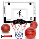 SOEVIEE Large Basketball Hoop for Kids & Adult Indoor Basketball Hoops on Door & Wall 23 X 16 Inch Board with 3 Balls & 2 Nylon Nets Over The Door Basketball Hoops Perfect Family Game Gifts