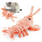 Flapping Lobster Toy for Cats & Dogs,Soft Cat Chew Kicker Toy,Motion Activated Moving Cat Toy with Catnip Packets,USB Chargeable,Washable,Touch Activated Plush Interactive Cat Exercise Toys