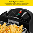 Chefman 4.3 Litre Deep Fryer w/Basket Strainer, XL Jumbo Size, Adjustable Temperature & Timer, Perfect for Fried Chicken, Shrimp, Chips & More, Removable Oil-Container, Stainless Steel