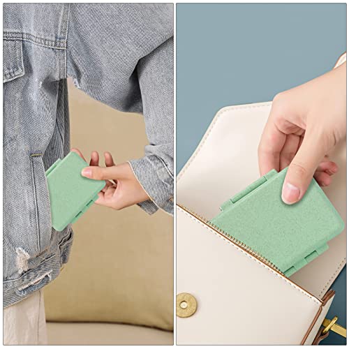 FYY Pill Organizer, Travel Pill Cases, Weekly Pill Case Organizer 7 Day, 9 Compartments Portable Travel Pill Box for Pocket Purse,Daily Pill Container for Medicine Vitamin Holder Container,Green