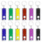 12PCS Mini LED Pocket Torch Keychains Lightweight Portable Flashlight Key Ring for Outdoors Camping Hiking Traveling Cycling Party Equipment 6 Colours