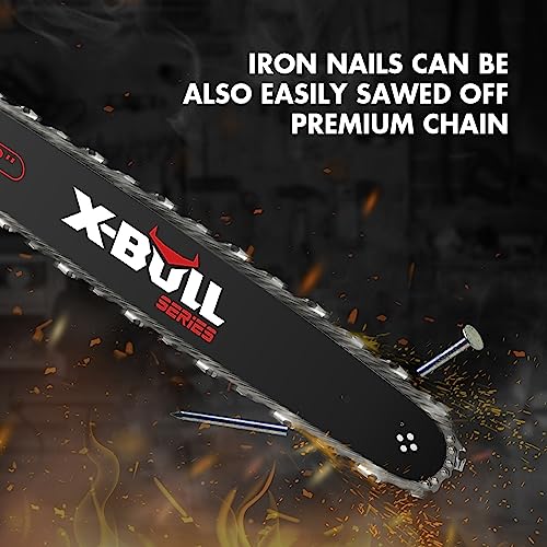 X-BULL Chainsaw 62CC 22 Inch Guide Board Chain saws 2-Cycle Gasoline Handheld Cordless Petrol Chain Saws for Trees Gas Powered Farm, Ranch and Garden Tools