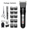 YOUKER Hair Clipper Cordless Hair Cutter Men's Electric Barber Haircutting 0.8-24mm Compatible LED Power Display 2-Stage Speed Adjustable Low Noise 1500mAh Rechargeable Battery Full Body Waterproof for Home Use Commercial Use Child Use Self-Cutting Washab