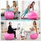 GELE Exercise Ball, Thick Anti-Slip & Anti-Burst Yoga Pilates Ball for Pregnancy Birthing, Physical Therapy and Core Balance Training, Fitness Balance Ball with Air Pump (18in, Pink)