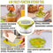 4 in 1Multi-Function Manual Juicer, Citrus Lemon Orange Hand Squeezer Egg Separator with 2 Anti-Slip Reamers, Strainer, Grater and Measuring Cup (13OZ)