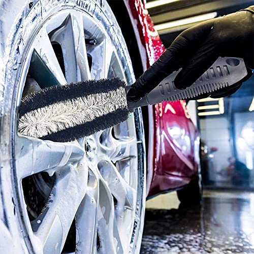 9Pcs Car Wash Cleaning Kit, Wheel Brush for Car Alloy Wheel Tyre Brush Cleaning, Automotive Detail Brushes Rim Cleaner,Car Detailing Brush Kit for Car Interior，Automotive Detail Brushes Rim Cleaner & Exterior,Wheels Engine Cleaning