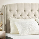 Rosevera Givanna Adjustable Heigh Headboard with Linen Upholstery and Button Tufting for Bedroom, King, Beige