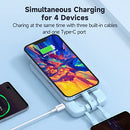 ROMOSS 10000mAh Power Bank with Build in Cables, Fast Charge USB C Portable Charger, 4 Outputs External Battery Pack for iPhone 14/13/12, Samsung S22/S21, Xiaomi, Switch, More Phones and Smart Devices