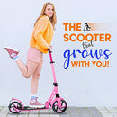 Hurtle Scooter for Teenager – Kick Scooter – 2 Wheel Scooter with Adjustable T-Bar Handlebar – Folding Adult Kick Scooter with Alloy Anti-Slip Deck – Scooter with 8” Smooth Gliding Wheels by Hurtle