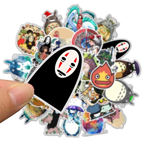 Miyazaki Hayao Theme Stickers Pack of 50, My Neighbor Totoro Sticker, Cute Cartoon Anime Sticker for Laptops Luggage Water Bottle Computers (Miyazaki Hayao)