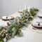 WBHome 6ft Pre-lit Mixed Snowy Norway Spruce & Pine Branch with Shimmy Berries Mantle Prelit Christmas Garland, Winter Flocked Garland for Christmas Holiday Seasonal Indoor/Outdoor Home Decor Mantle