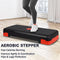 ADVWIN Adjustable Workout Aerobic Stepper Step Platform Trainer, Exercise & Fitness Step Platform w/Anti-Skid and Shock Absorbing Surface, Black + Red