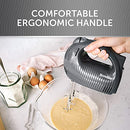 Breville Flow Electric Hand Mixer | 5 Speeds Plus Boost | with Beaters & Dough Hooks | 240W | Grey [VFM034]