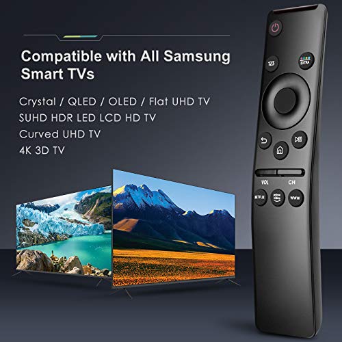 Universal Remote Control for All Samsung TV LED QLED UHD SUHD HDR LCD HDTV 4K 3D Frame Curved Smart TVs, with Shortcut Buttons for Netflix, Prime Video, WWW