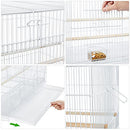 Yaheetech 30-inch Stackable Flight Bird Cages for Parakeets Cockatiels Conures Finches Budgies Lovebirds Canaries Small Birds Parrots Birdcage, White