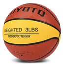 KUYOTQ 1.36KG/3LBS Size 7 Weighted Basketball 29.5" Composite Indoor Outdoor Heavy Trainer Basketball for Improving Ball Handling Dribbling Passing and Rebounding Skill (deflated)